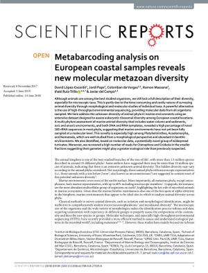 Metabarcoding Analysis on European Coastal Samples Reveals New