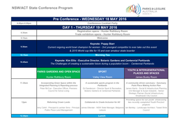 NSW/ACT State Conference Program DAY 1