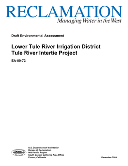 Draft EA, Lower Tule River Irrigation District Intertie Project