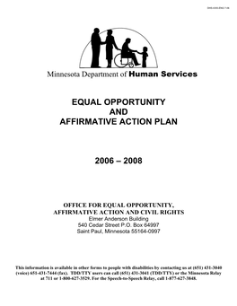 Equal Opportunity and Affirmative Action Plan 2006