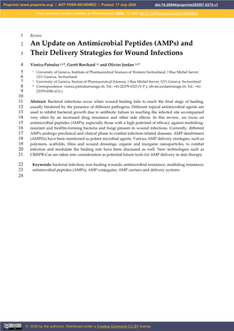 (Amps) and Their Delivery Strategies for Wound Infections