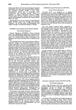 B32 Supplement to the London Gazette, 12Th June 1993