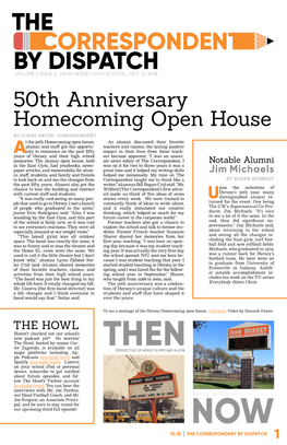 50Th Anniversary Homecoming Open House by CLAIRE DWYER • CORRESPONDENT