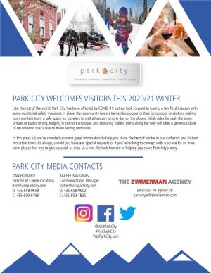 Park City Welcomes Visitors This 2020/21 Winter