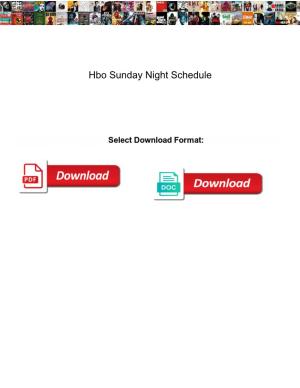 Hbo Sunday Night Schedule