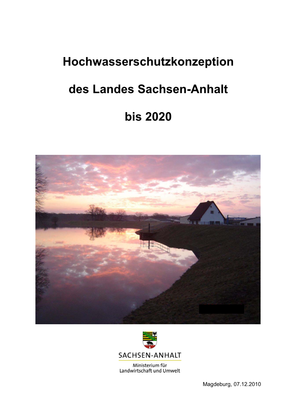 Hochwasserschutzkonzeption Des Landes Sachsen-Anhalt Bis 2020