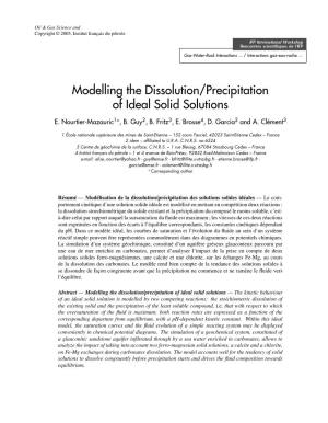 Modelling the Dissolution/Precipitation of Ideal Solid Solutions