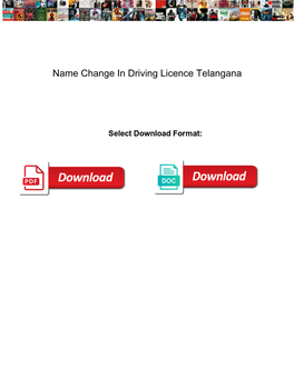 Name Change in Driving Licence Telangana