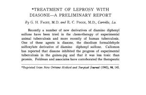 *TREATMENT of Lepro.SY with DIASONE-A PRELIMINARY REPORT