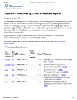 Segmental Overvekst Og Vaskulærmalformasjoner V02