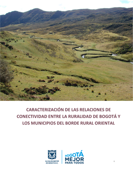 Caracterización De Las Relaciones De Conectividad Entre La Ruralidad De Bogotá Y Los Municipios Del Borde Rural Oriental