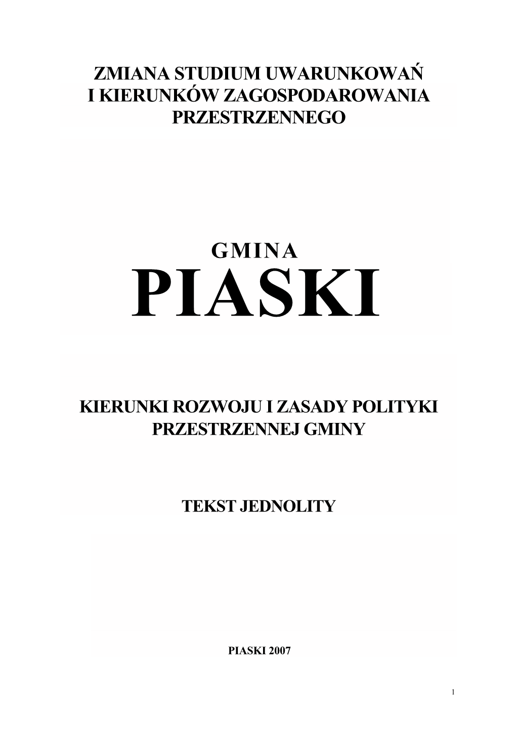 Zmiana Studium Uwarunkowań I Kierunków Zagospodarowania Przestrzennego