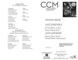 “Atomic Basie” Jazz Ensemble Jazz Lab Band