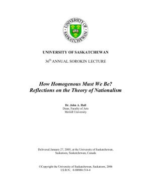 Reflections on the Theory of Nationalism