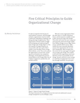 Five Critical Principles to Guide Organizational Change
