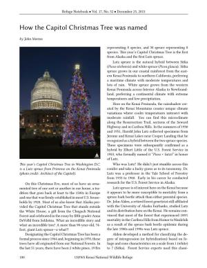 How the Capitol Christmas Tree Was Named by John Morton