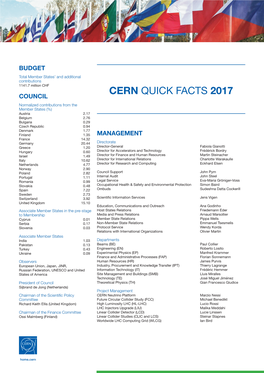 Cern Quick Facts 2017