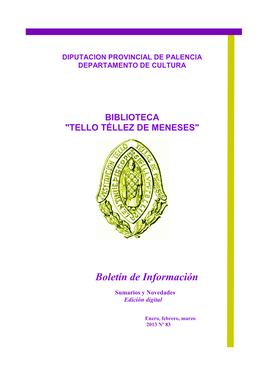 "TELLO TÉLLEZ DE MENESES" Boletín De