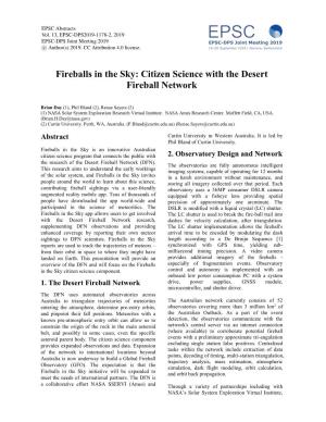Citizen Science with the Desert Fireball Network