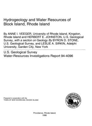 Hydrogeology and Water Resources of Block Island, Rhode Island