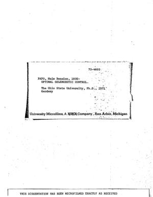 University Microfilms, a XEROX Company/Ann Arbor, Michigan