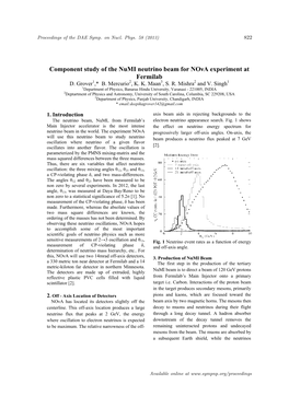 Component Study of the Numi Neutrino Beam for Noνa Experiment at Fermilab D