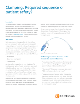 Clamping: Required Sequence Or Patient Safety?