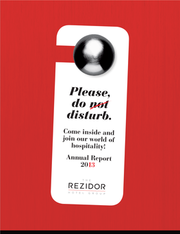 Rezidor Hotel Group Annual Report, 2013