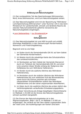 Page 1 of 8 Gesetze-Rechtsprechung Schleswig-Holstein