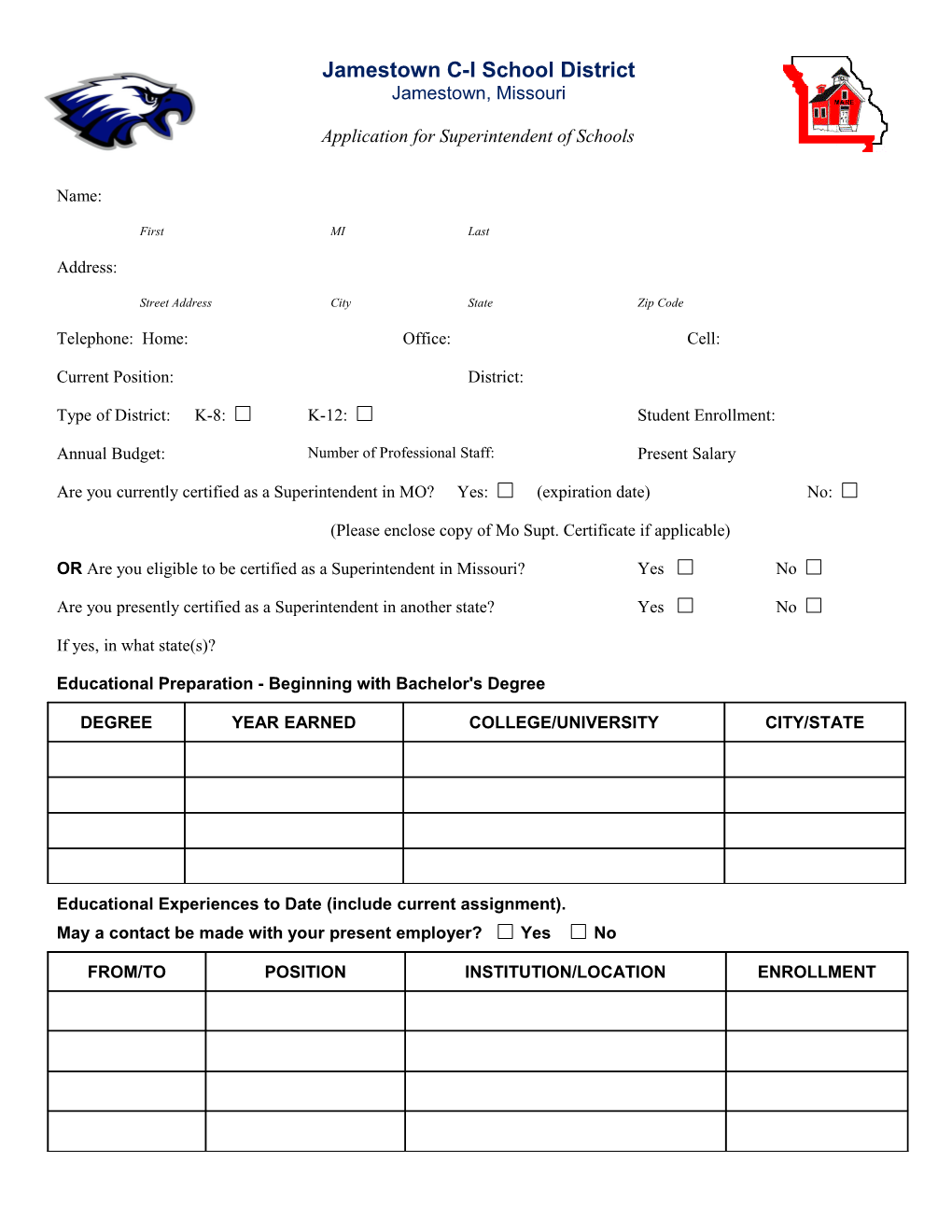 Educational Preparation - Beginning with Bachelor's Degree s2