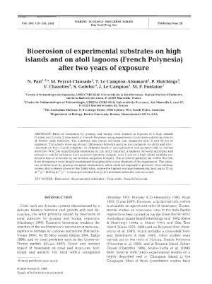 Bioerosion of Experimental Substrates on High Islands and on Atoll Lagoons (French Polynesia) After Two Years of Exposure