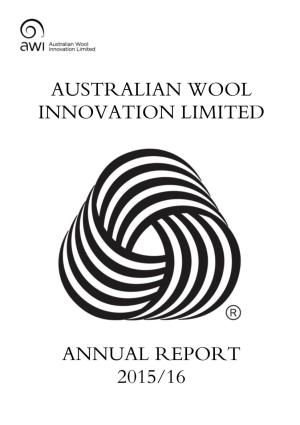 Australian Wool Innovation Limited Annual Report 2015/16