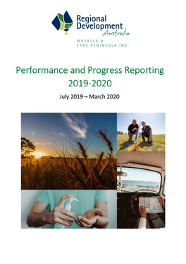 Performance and Progress Reporting 2019-2020 July 2019 – March 2020