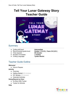 Tell Your Lunar Gateway Story