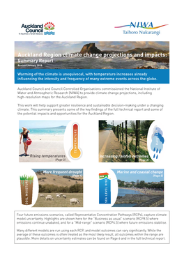 Auckland Region Climate Change Projections and Impacts