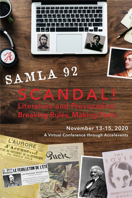SCANDAL! Literature and Provocation: Breaking Rules, Making Texts