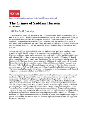 The Crimes of Saddam Hussein by Dave Johns