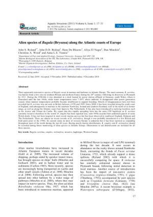 Alien Species of Bugula (Bryozoa) Along the Atlantic Coasts of Europe