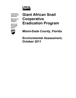 Giant African Snail Cooperative Eradication Program