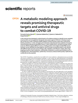 A Metabolic Modeling Approach Reveals Promising Therapeutic Targets and Antiviral Drugs to Combat COVID-19
