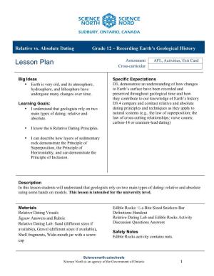 Lesson Plan Assessment AFL, Activities, Exit Card Cross-Curricular
