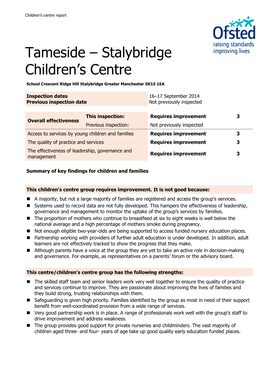 Stalybridge Children's Centre
