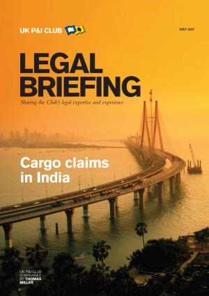 Legal Briefing Cargo Claims in India