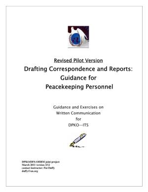 Drafting Correspondence and Reports Course for Peacekeeping Personnel