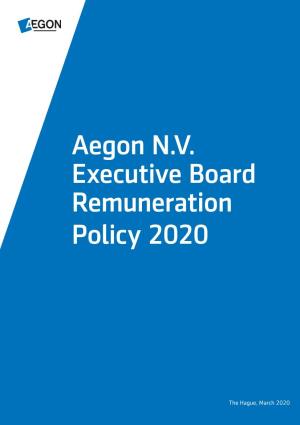 Aegon N.V. Executive Board Remuneration Policy 2020
