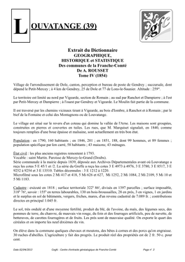 Notice Historique De Louvatange
