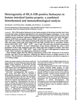 Heterogeneity of HLA-DR-Positive Histiocytes in Human Intestinal Lamina Propria: a Combined Histochemical and Immunohistological Analysis