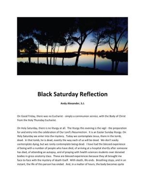 Black Saturday Reflection
