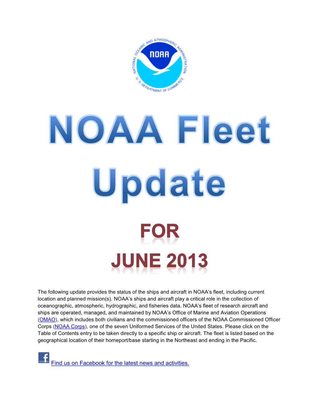 NOAA Fleet Update