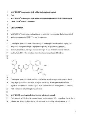 1 VAPRISOL (Conivaptan Hydrochloride Injection)